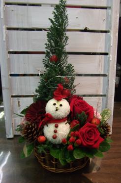 雪だるまが待っています｜「花の店文化園南陽店」　（山形県南陽市の花キューピット加盟店 花屋）のブログ